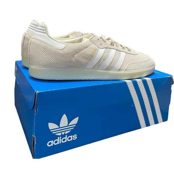 Adidas Samba OG Men Casual Retro Shoe Wonder White Athletic Sneaker - Picture 8 of 11